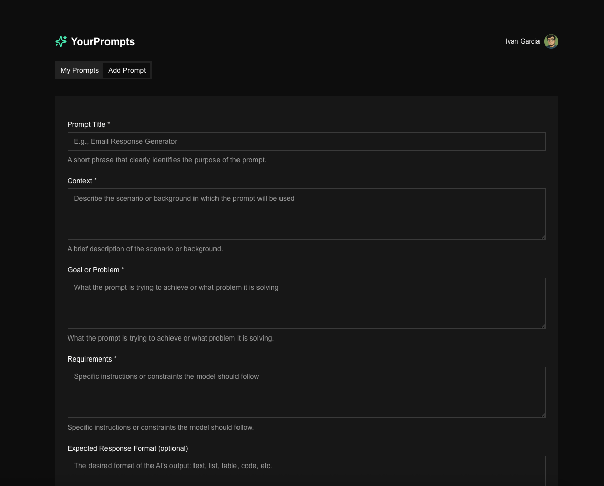 Comparison of unstructured vs structured prompts